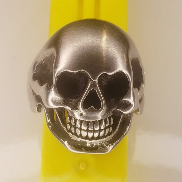 Silver Steel - Skull Shaped ring - 9US - Picture 3 of 8